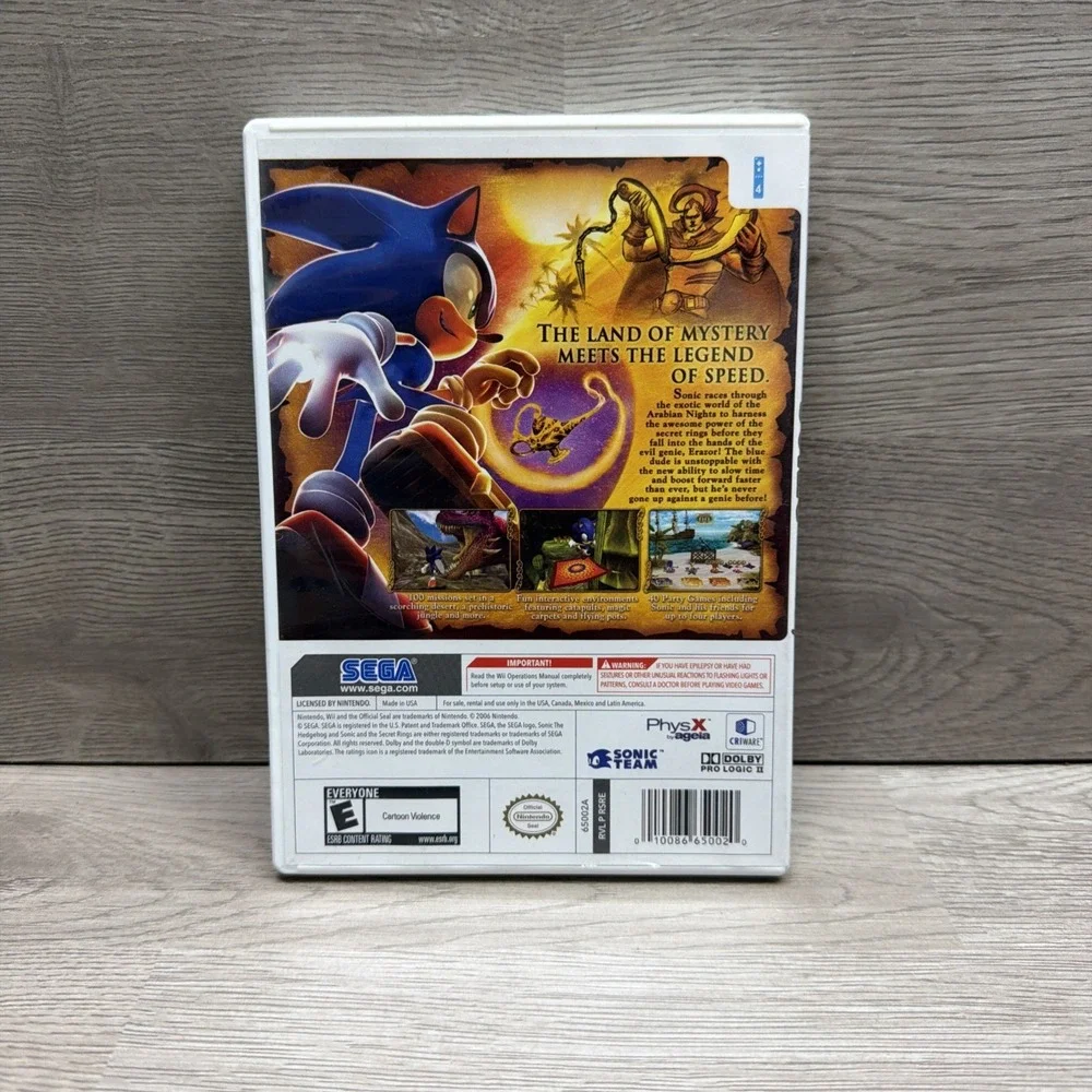 Sonic and the Secret Rings Nintendo Wii Complete W/ Manual Tested Disc Excellent